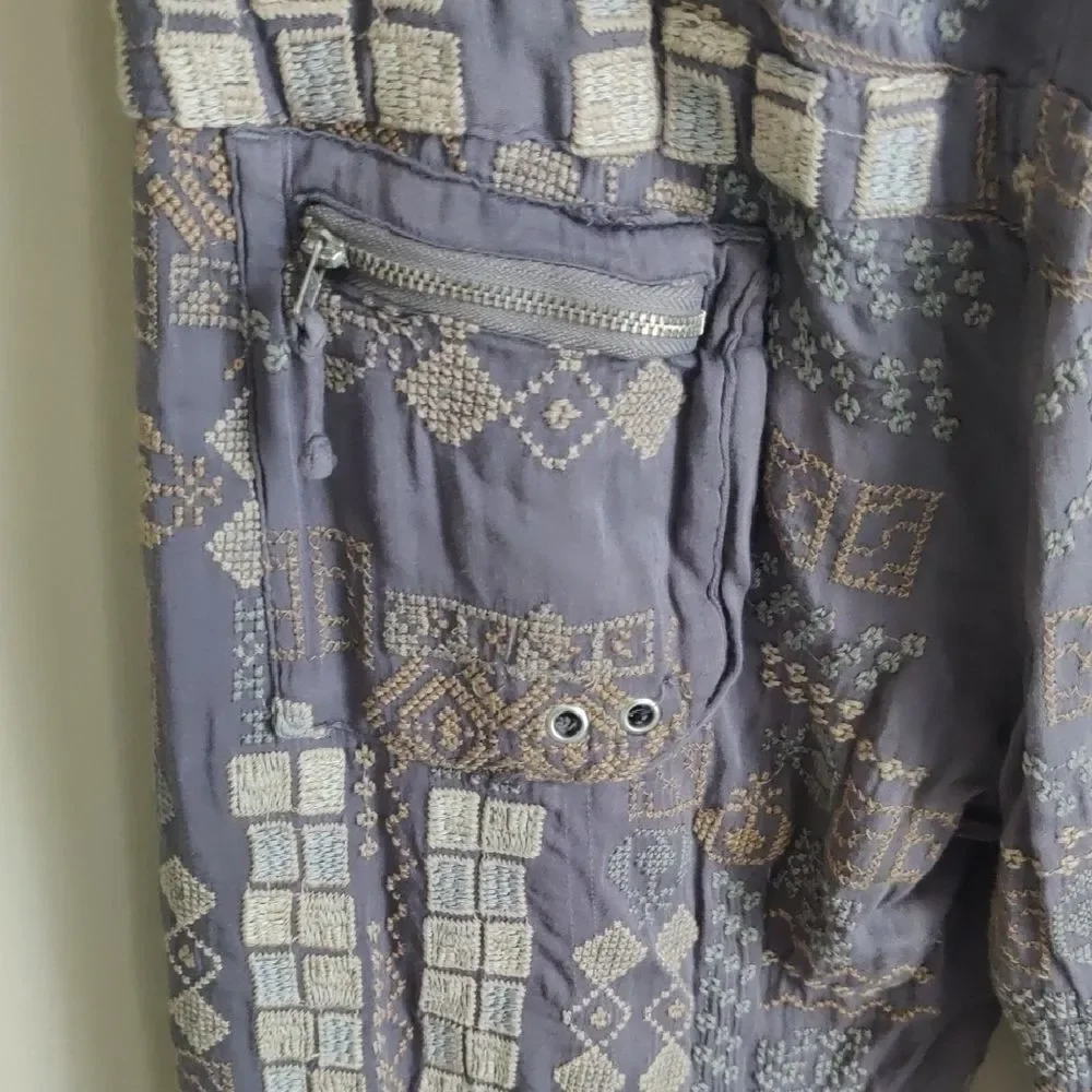 Johnny Was Geometric Patterned Pants with Belt - Picture 7 of 8